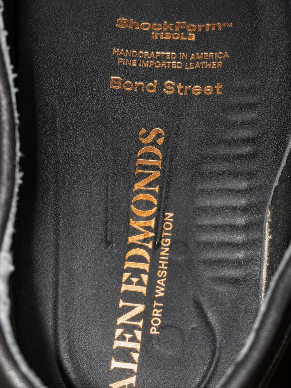 Allen Edmonds Bond Street Men’s Size 14 3E Black Leather Cap Toe Oxford Shoes